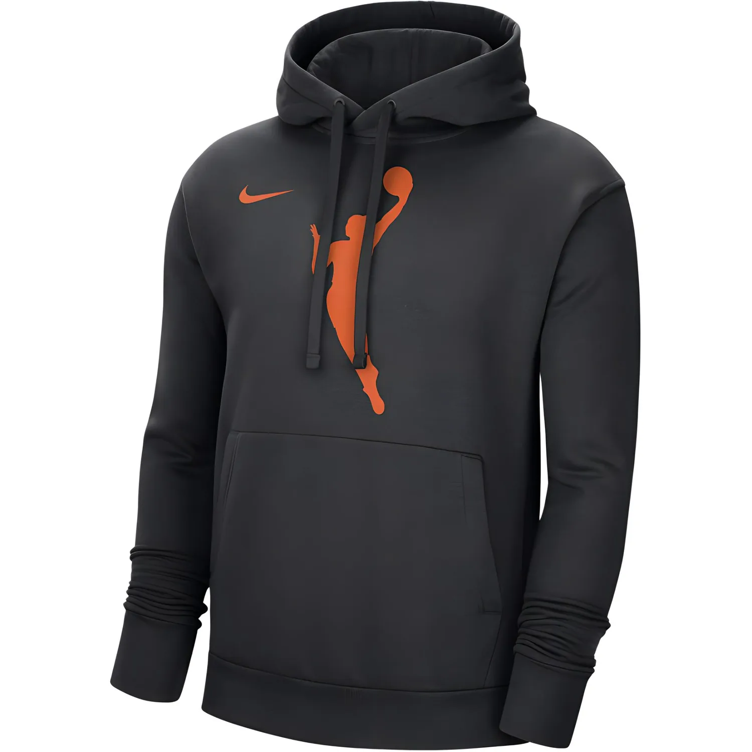 Nike Свитшот мужской черный/ярко-оранжевый