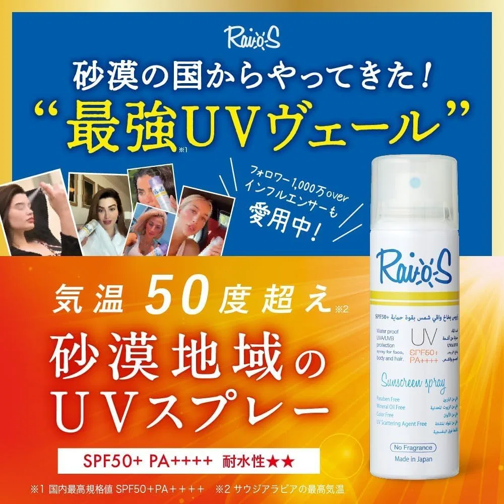 Солнцезащитный спрей Ryos без аромата 70 г SPF 50+ PA++++ прозрачный Liberta Co., Ltd. — фото 2