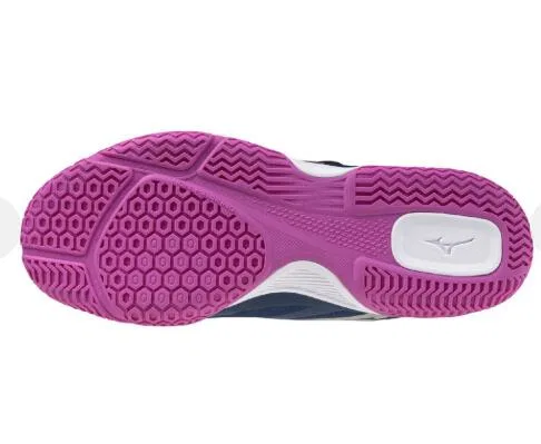 Кроссовки для настольного тенниса «Wave Medal 8 BOA» от Mizuno, Navy X Galaxy Silver — фото 2