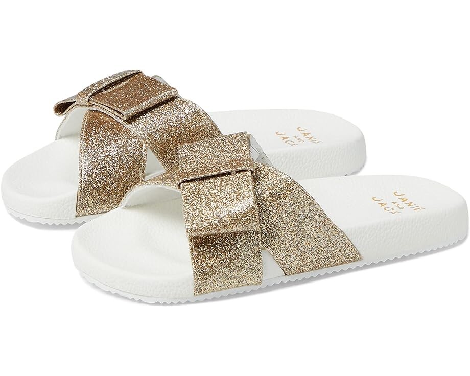 

Сандалии Janie and Jack Gold Glitter Pool Slide, цвет Multicolor