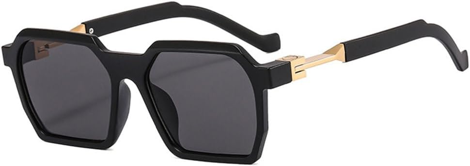 

Модные солнцезащитные очки Polygon для женщин, ретро-стиль, гелевые, цветные, UV400; для мужчин, трендовые, голубые и розовые солнцезащитные очки TYUVIVO, Matte Black Grey