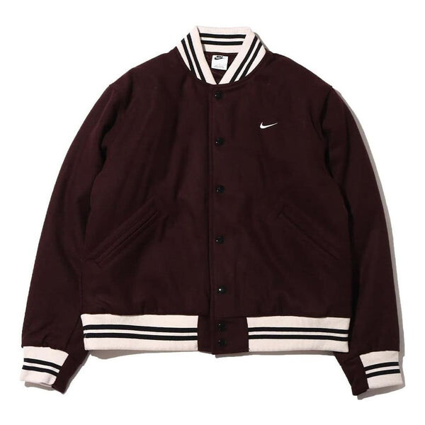 

Толстовка Nike Sportswear Authentics Varsity Jacket 'Black', коричневый