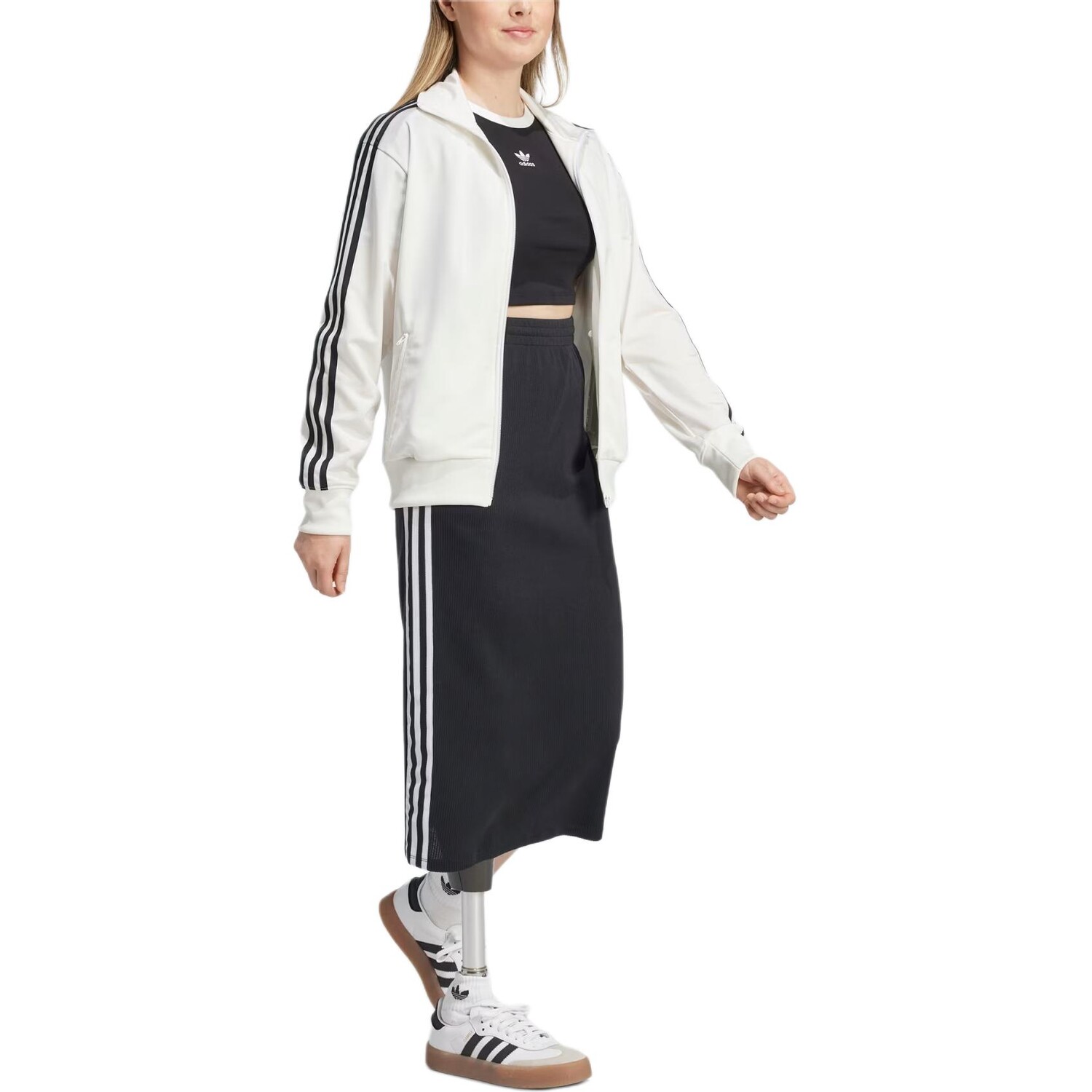Куртка Adicolor женская белая Adidas Originals — фото 4