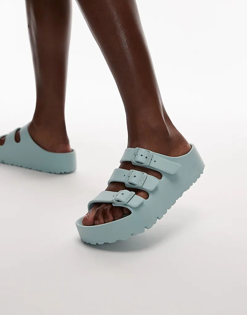 Сандалии Birkenstock Florida III из ЭВА на гибкой платформе в цвете «серый зеленый»