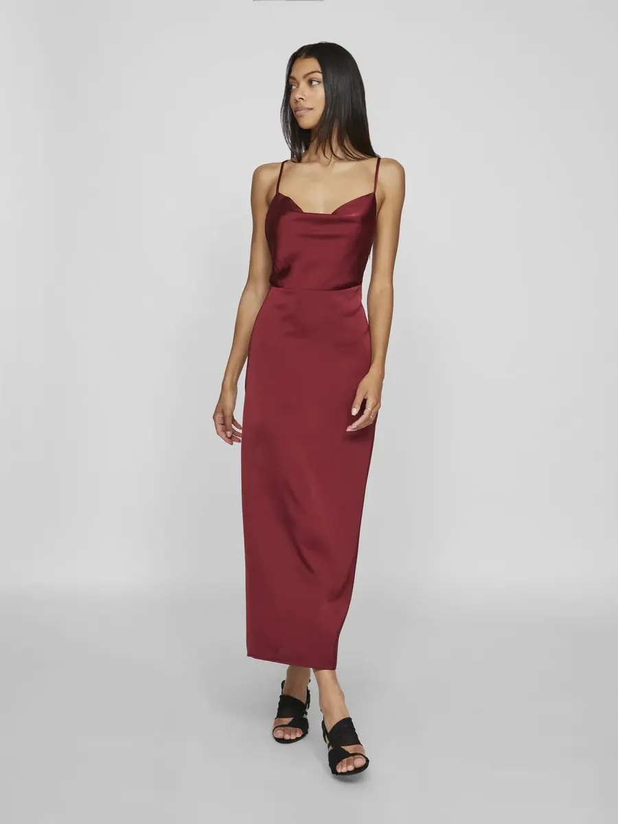 

Платье-сарафан Vila "VIRAVENNA STRAP ANKLE DRESS - NOOS", цвет Cabernet