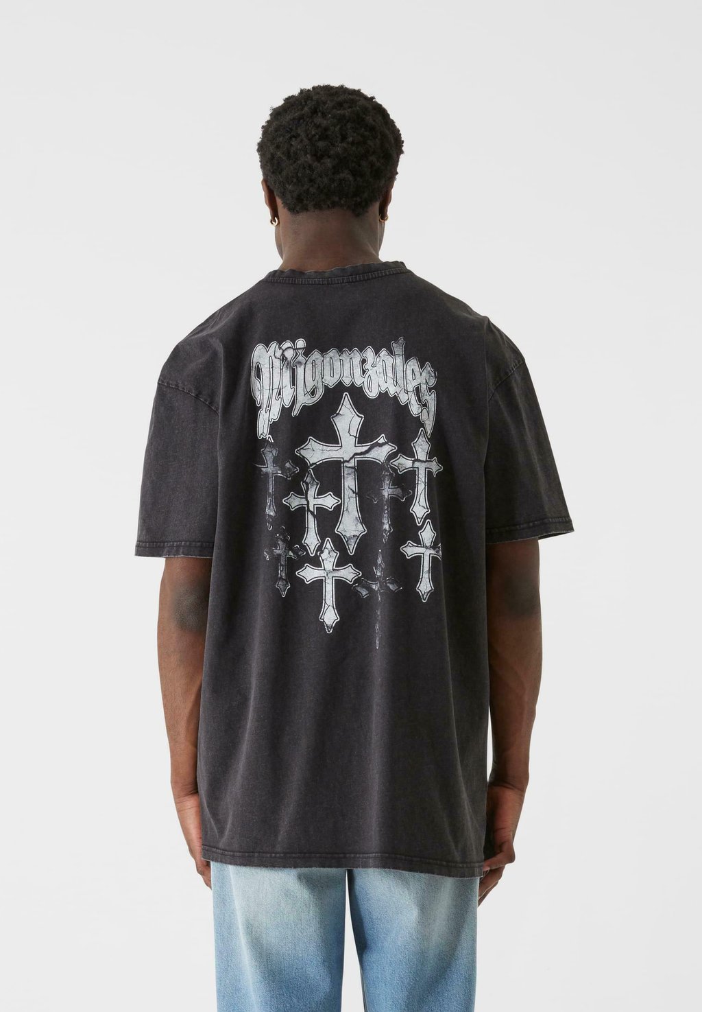 

Футболка с принтом HEAVY ACID WASHED FADED FAITH MJ Gonzales, черный