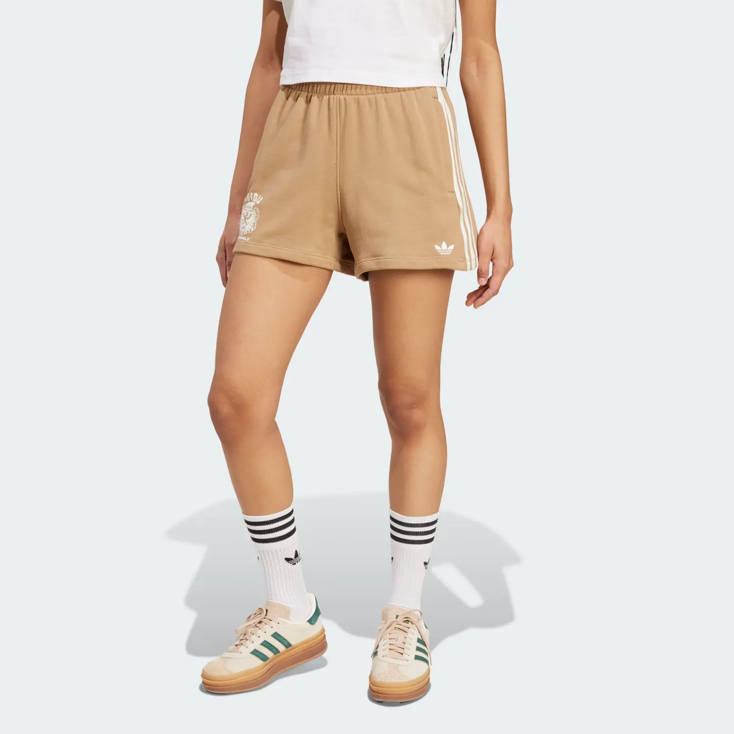 Свободные спортивные шорты women's Adidas Originals, желтый — фото 3