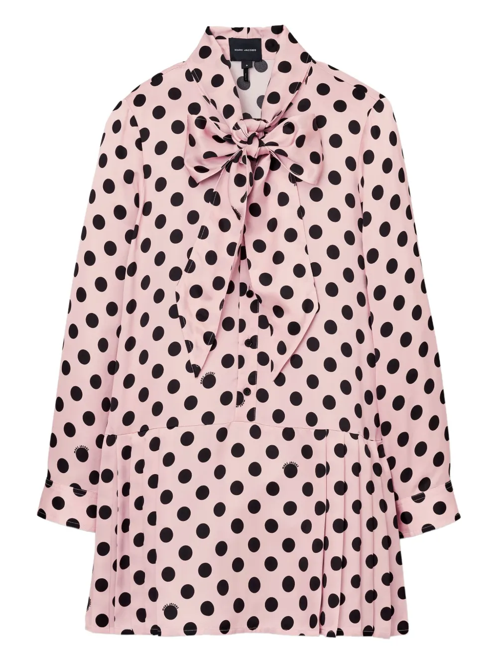 

Плиссированное платье мини в горох MARC JACOBS, розовый