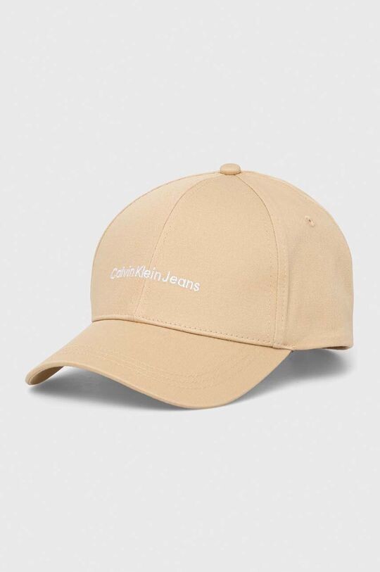 

Хлопковая бейсболка Calvin Klein Jeans, бежевый