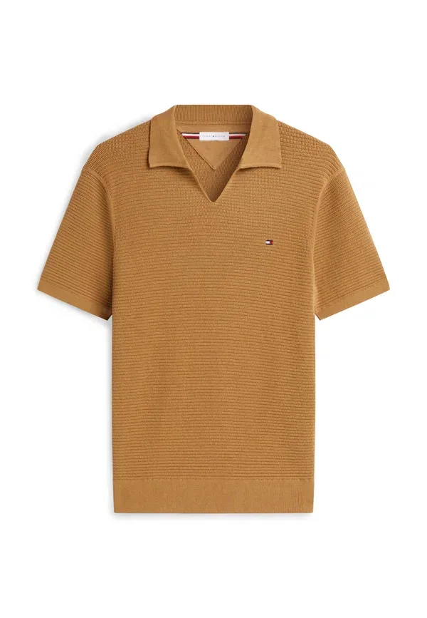 Футболка поло Tommy Hilfiger Seasonal Structure Jonny Elevated Essentials, сахара — фото 4
