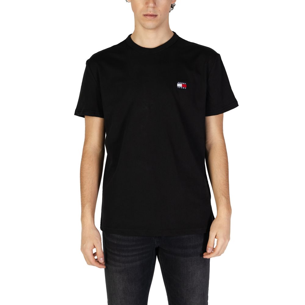 

Черная хлопковая футболка Rigenerato Tommy Jeans