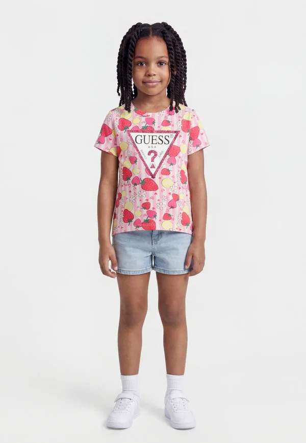 Футболка с принтом Guess, Pink
