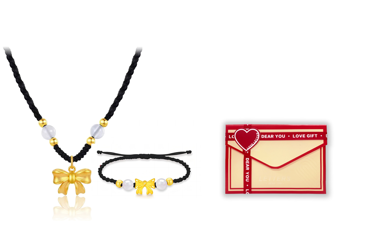 

Женское ожерелье GIFU, Fugitive Princess Bow Bracelet + Necklace + [Love Frequency Gift Box]