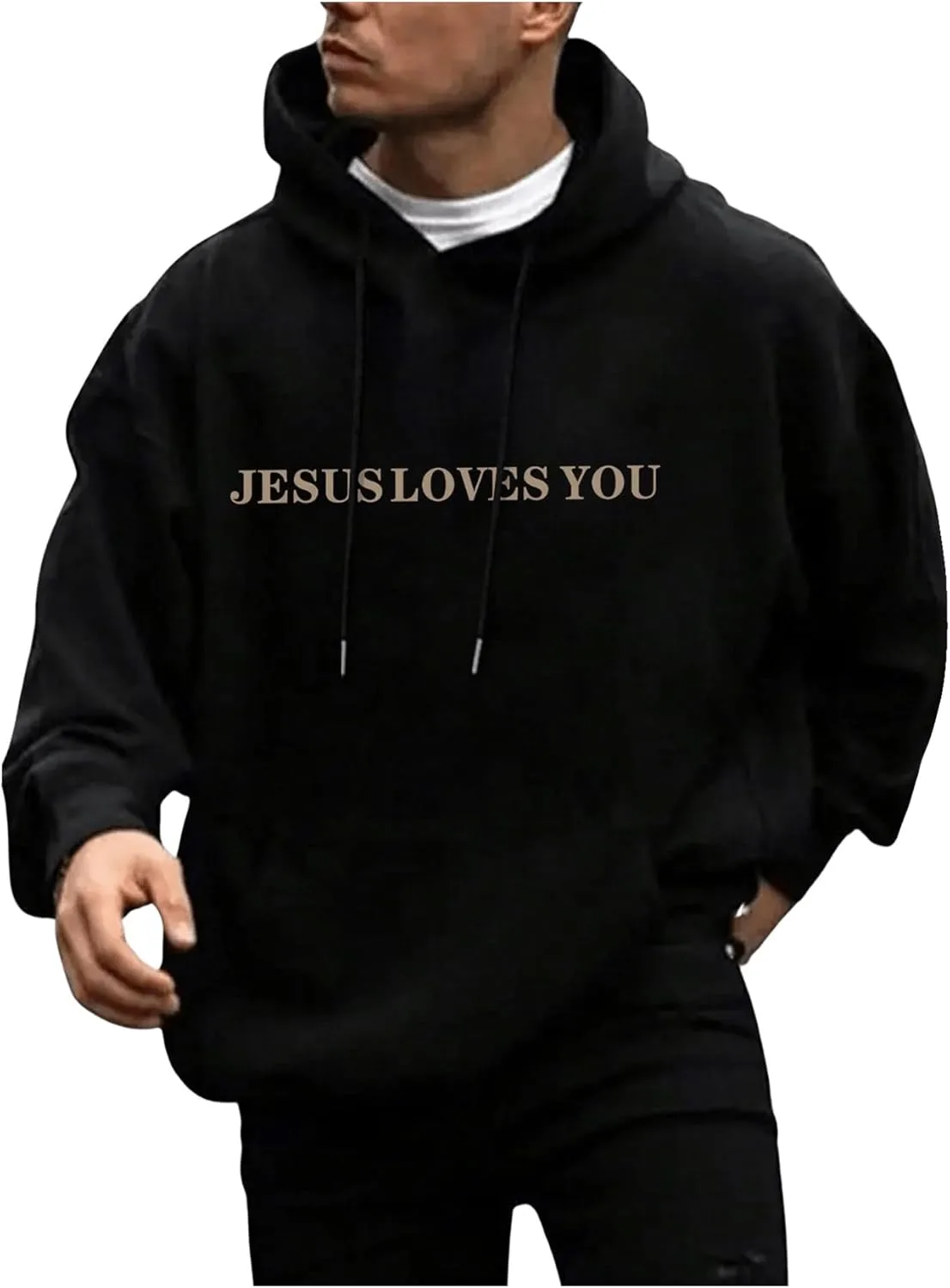 

Мужской худи с принтом WDIRARA, оверсайз