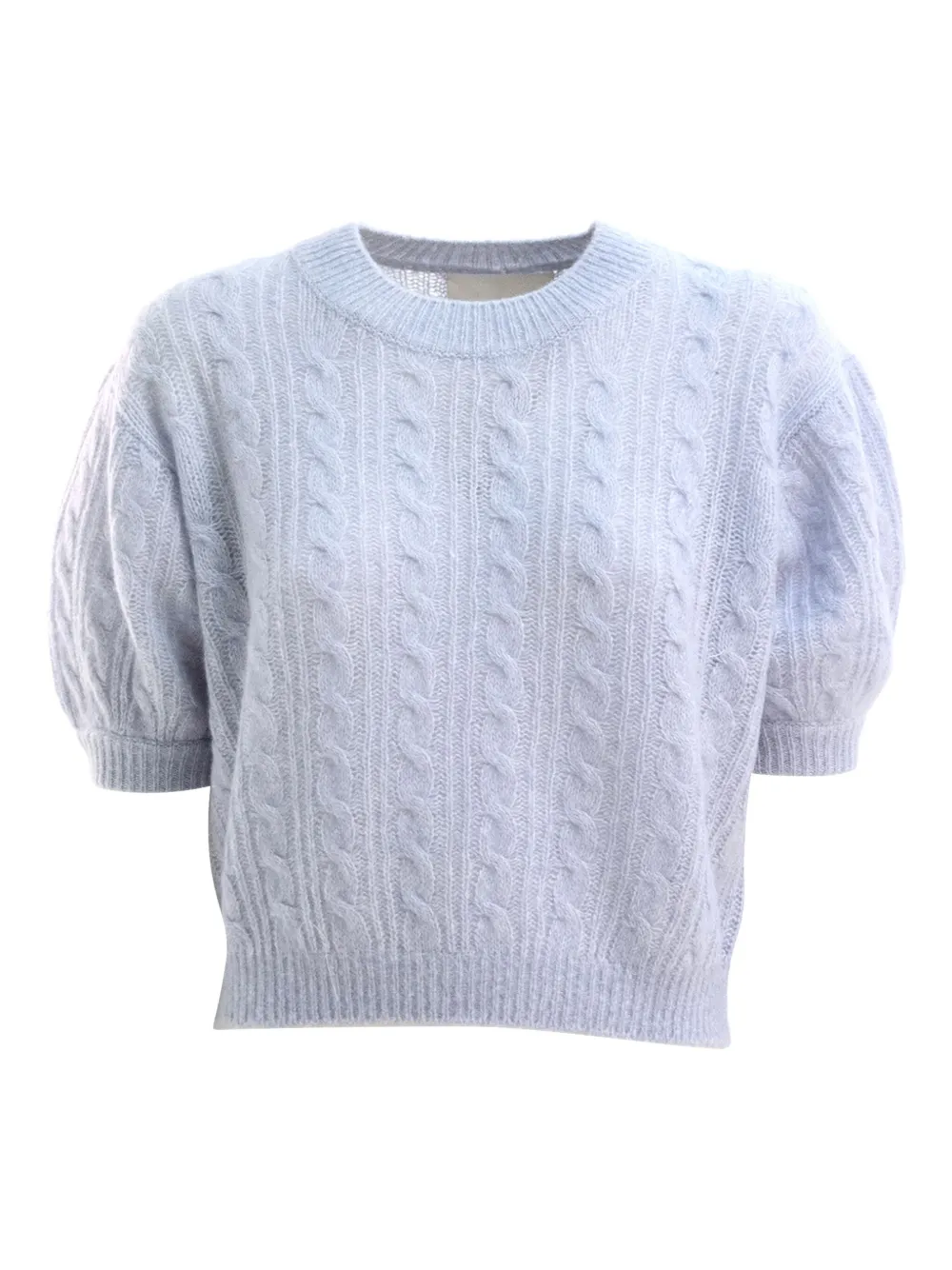 

Свитер фактурной вязки с объемными рукавами Lisa Yang, фиолетовый