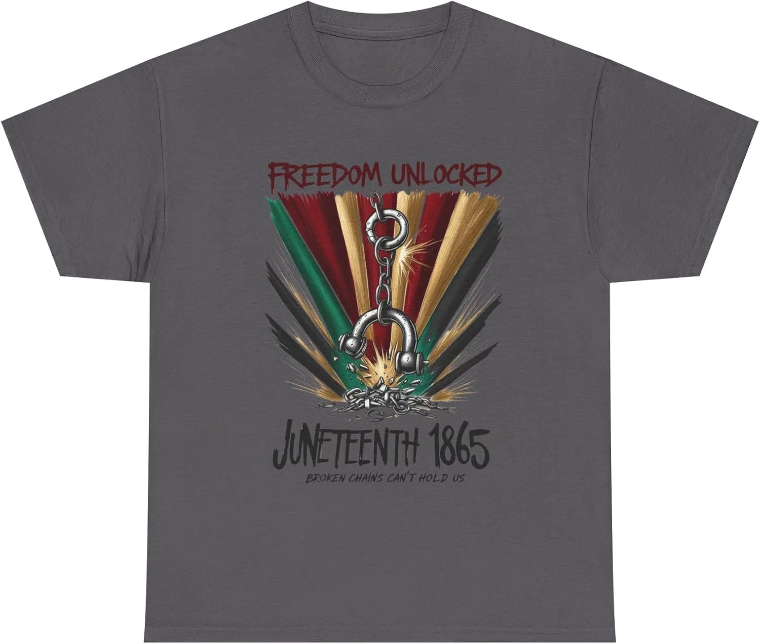 Мужская футболка с принтом Vintage Freedom Unlocked, Charcoal