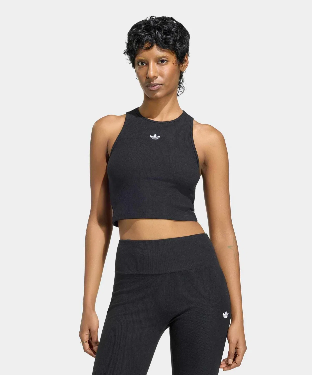 Женский топ без рукавов Essential Rib Tank Top Adidas Originals, Black