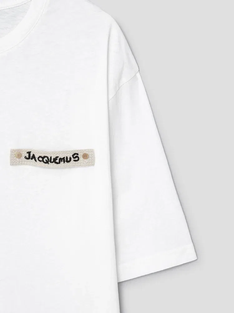 Футболка с коротким рукавом оверсайз Le T-Shirt Plage JACQUEMUS, White — фото 4