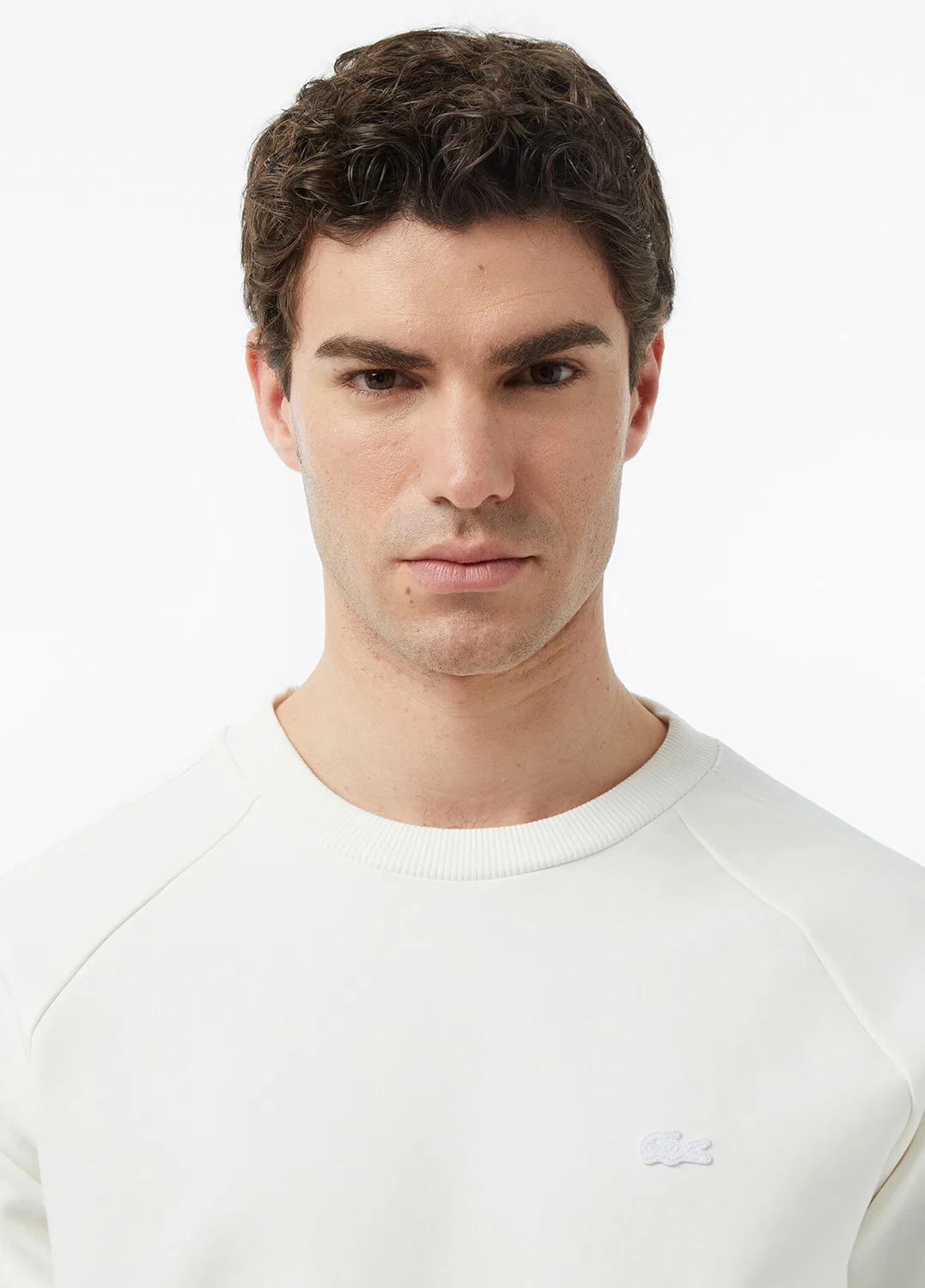 Свитшот Classic Fit Lacoste, кремовый — фото 2