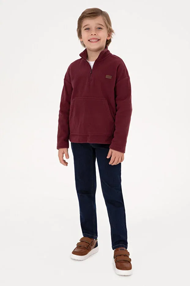 Детское для мальчиков свитшот на молнии U.S. Polo Assn., Plum