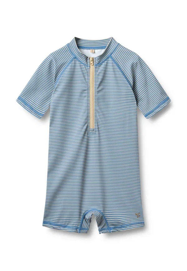 Купальник быстросохнущий Badeanzug sonnenschutzanzug s/s cas unisex Wheat Swim Stripe, синий