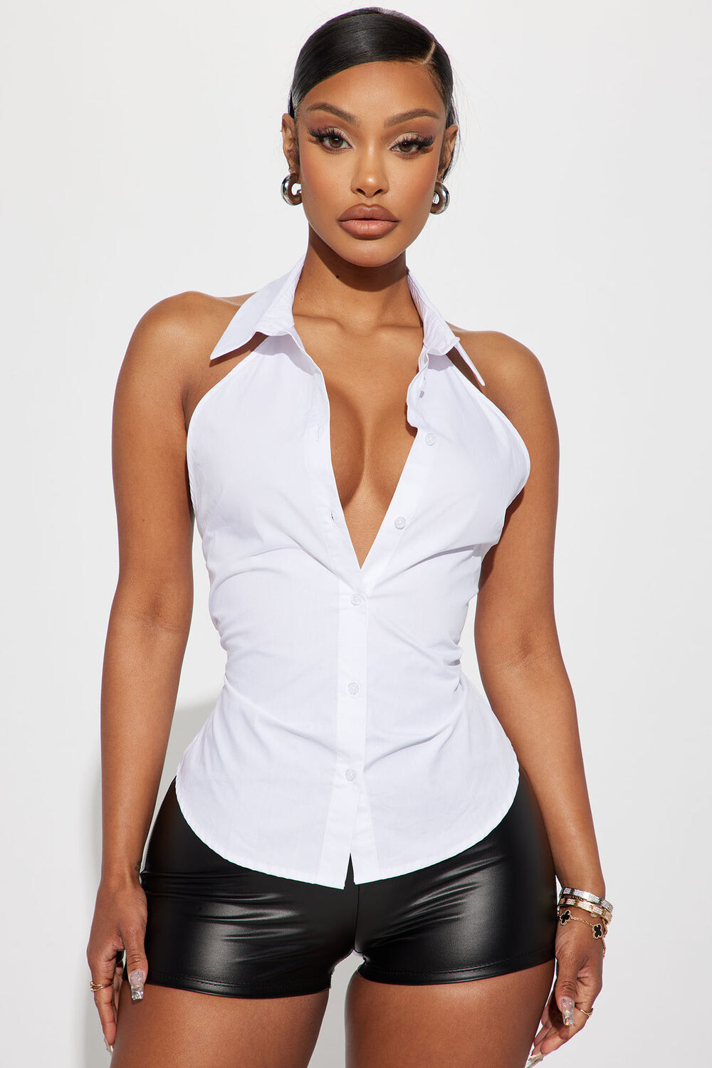 

Рубашка Fashion Nova B19224, белый