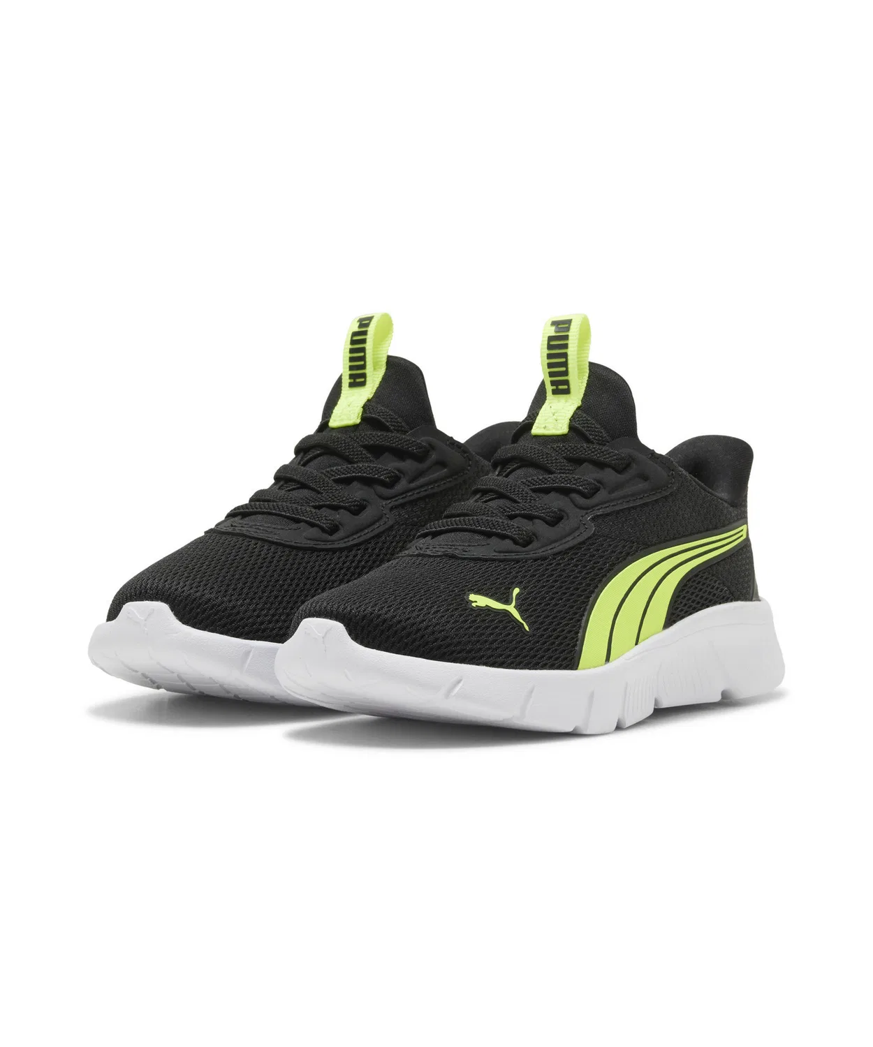 Детские кроссовки с технологией SLIPTECH Flexfocus Ease In PS PUMA, Black/Lime — фото 2
