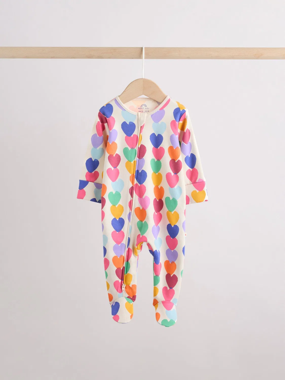 Next Набор из 3 пижам Bright Rainbow с двусторонней молнией (0 мес.-2 года) — фото 4