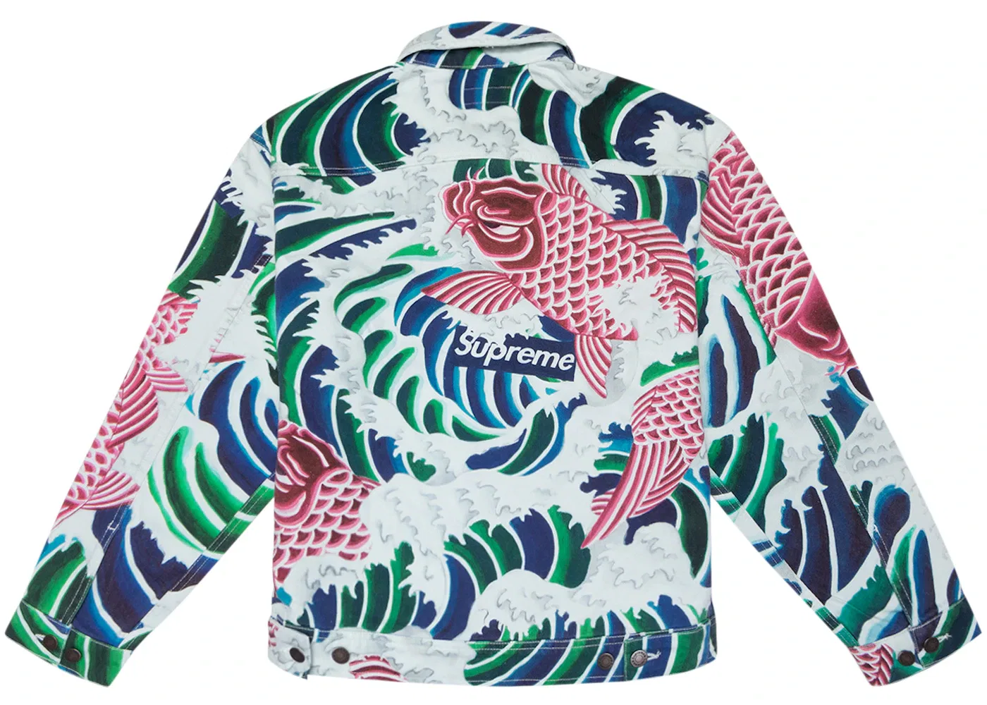 Мужская куртка с принтом Waves Work Jacket Supreme, Multicolor — фото 2