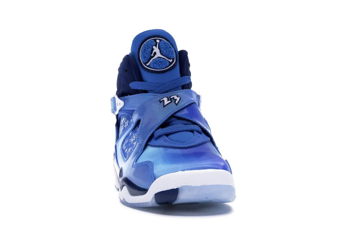 Детские кроссовки Lifestyle с принтом Jordan 8 Retro Snow Blizzard, Cobalt Blaze/Blue Void-White — фото 2