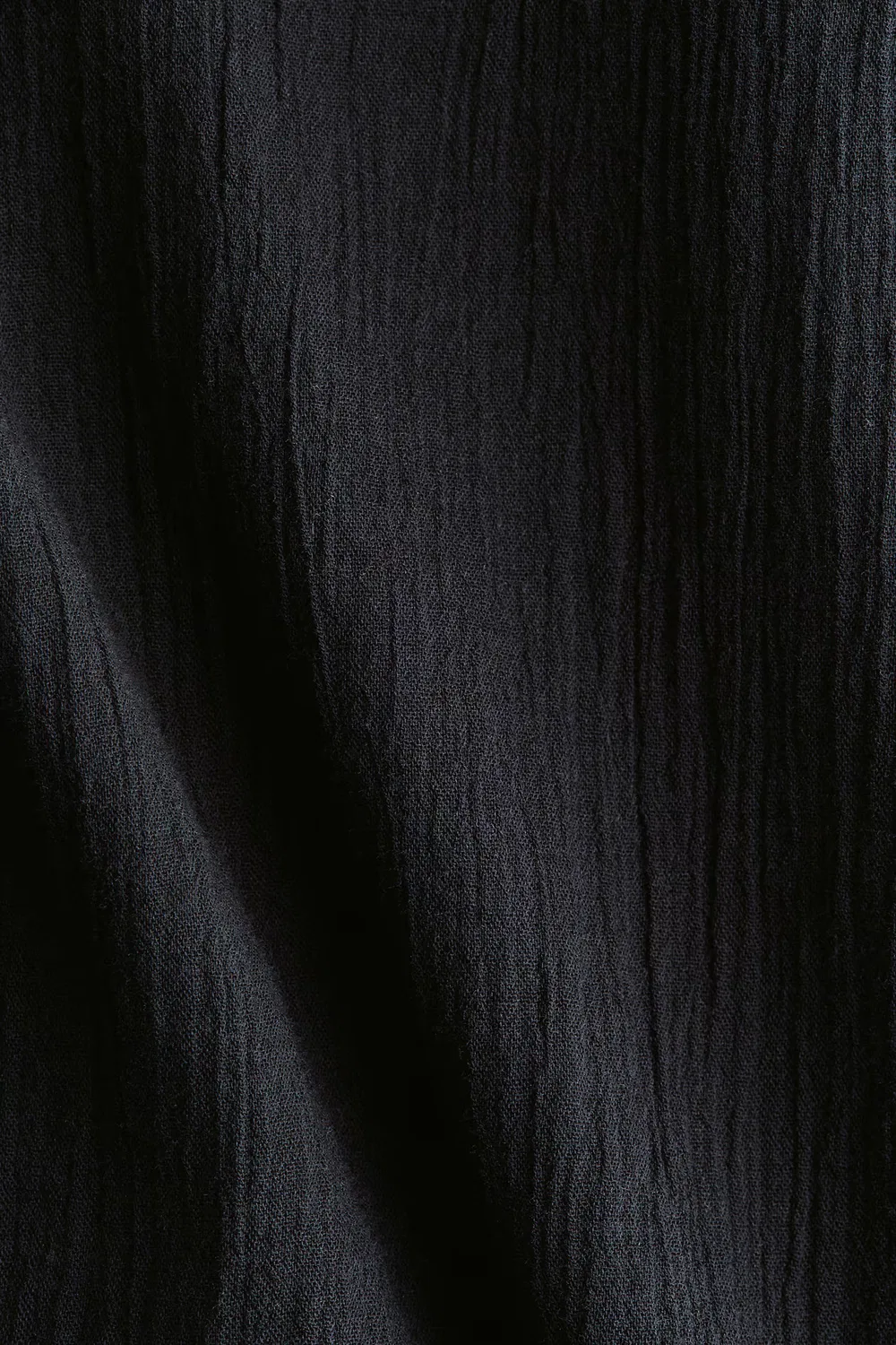 Мятые хлопковые брюки H&M, Schwarz — фото 4