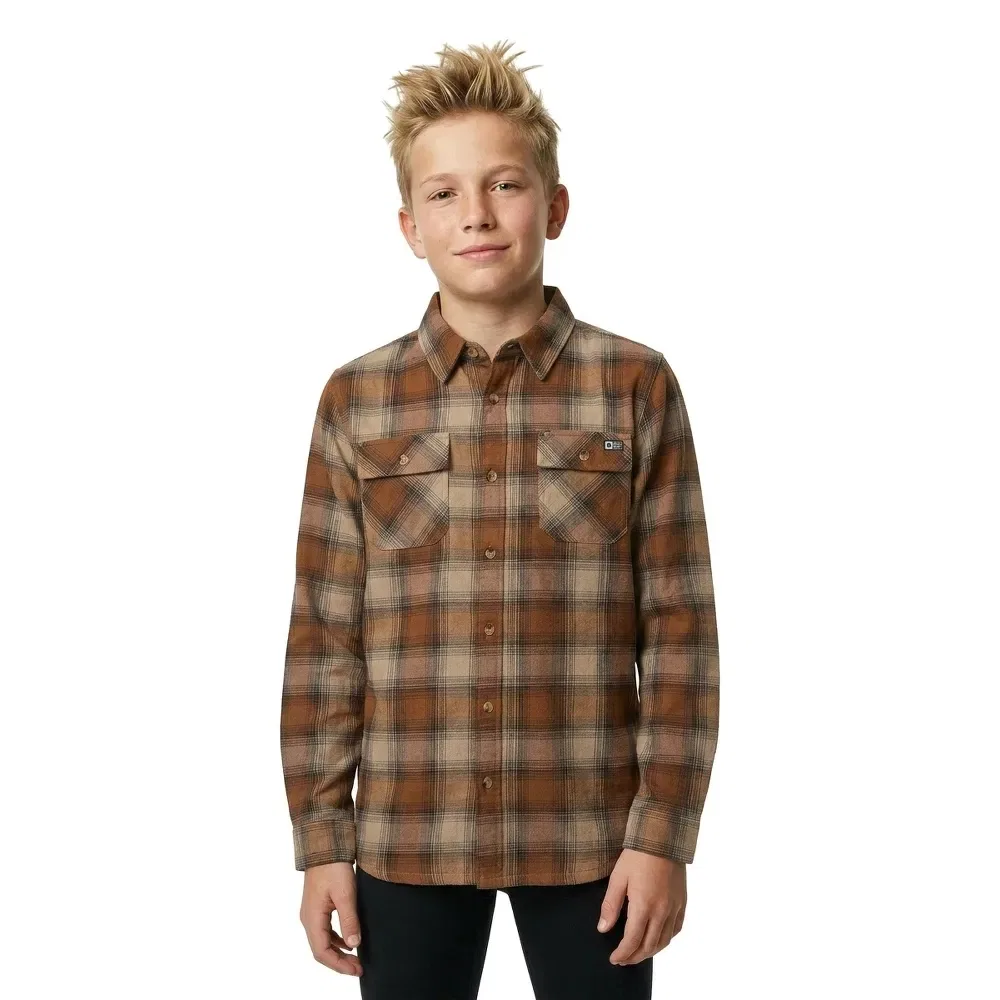Детская рубашка с длинным рукавом Daybreak Flannel Salty crew, Brown
