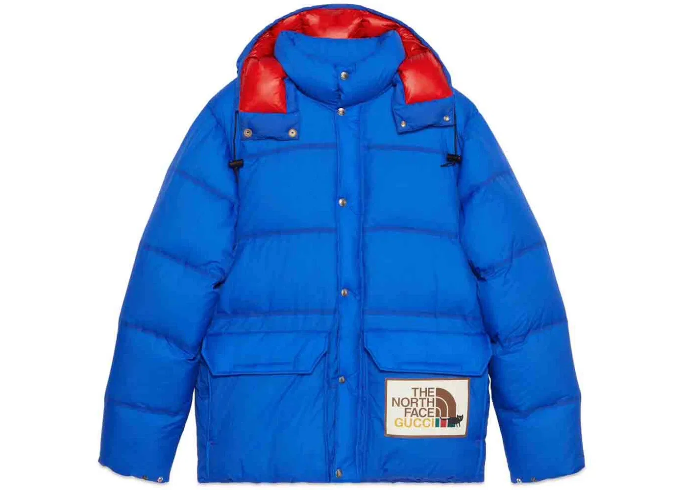 Мужская пуховая куртка с принтом Jacket Gucci, Blue