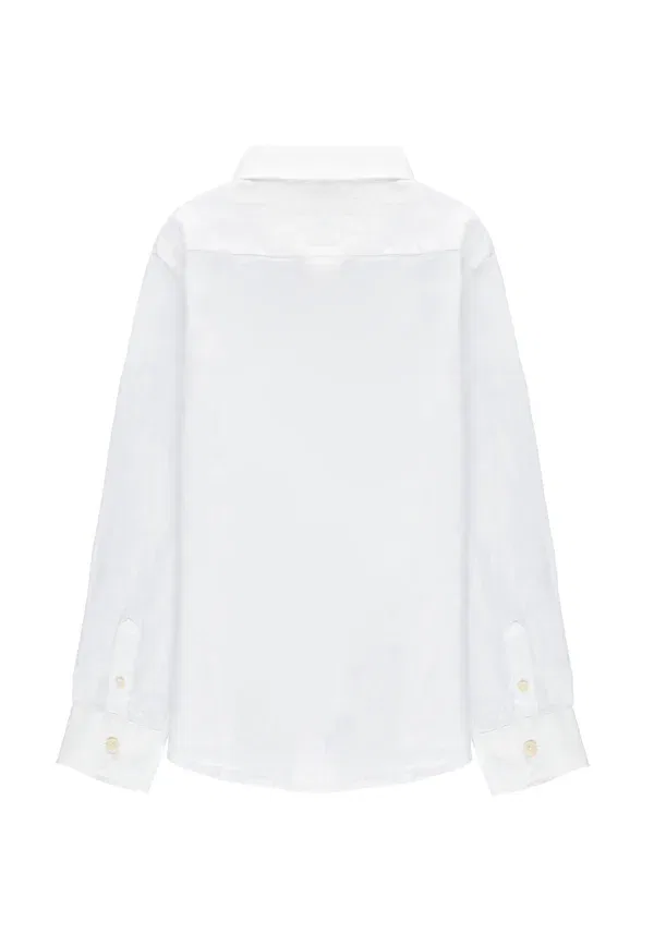 Блузка льняная button-down blouse Mc2 Saint Barth, Bianco, белый — фото 2