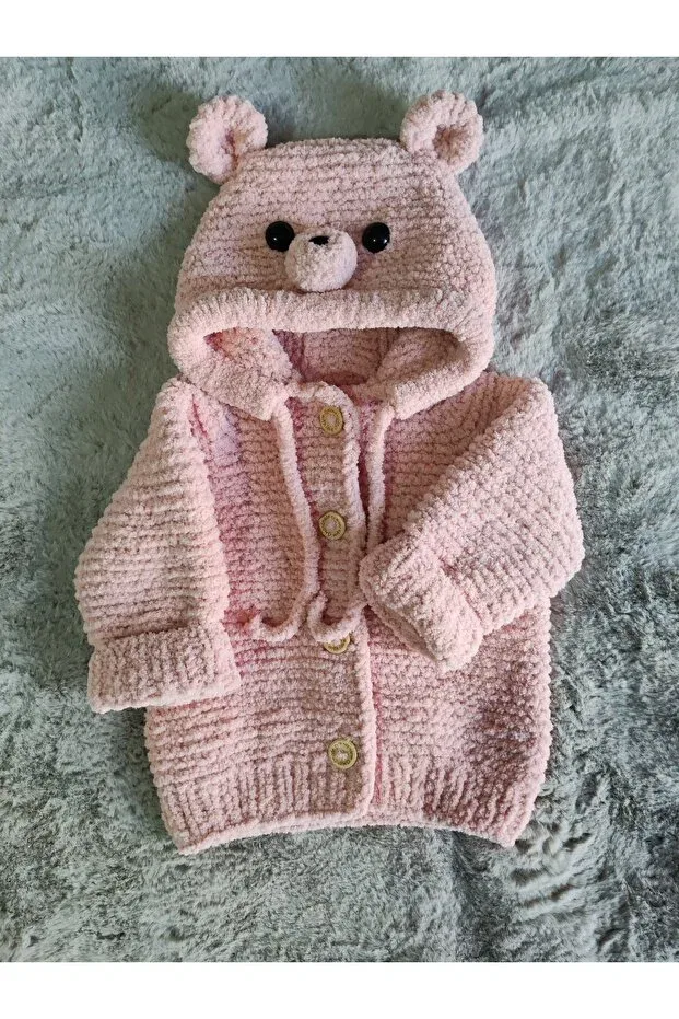 Детский кардиган с капюшоном Super Grandma Collection Sevsehobi, Pink