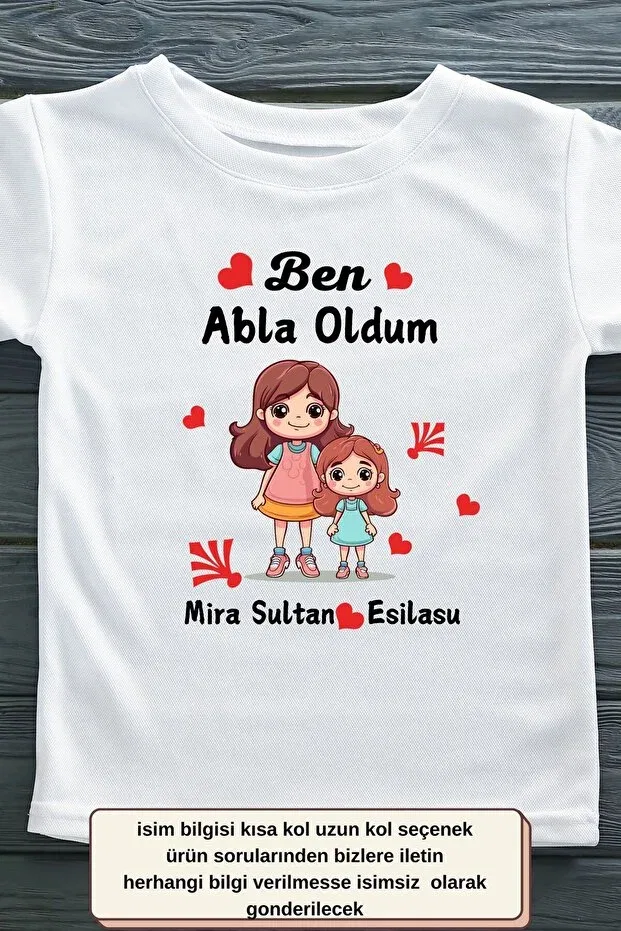 Детская футболка для девочек с принтом Big Sister T-Shirt And Baby Onesie Asilcomkids, White — фото 4