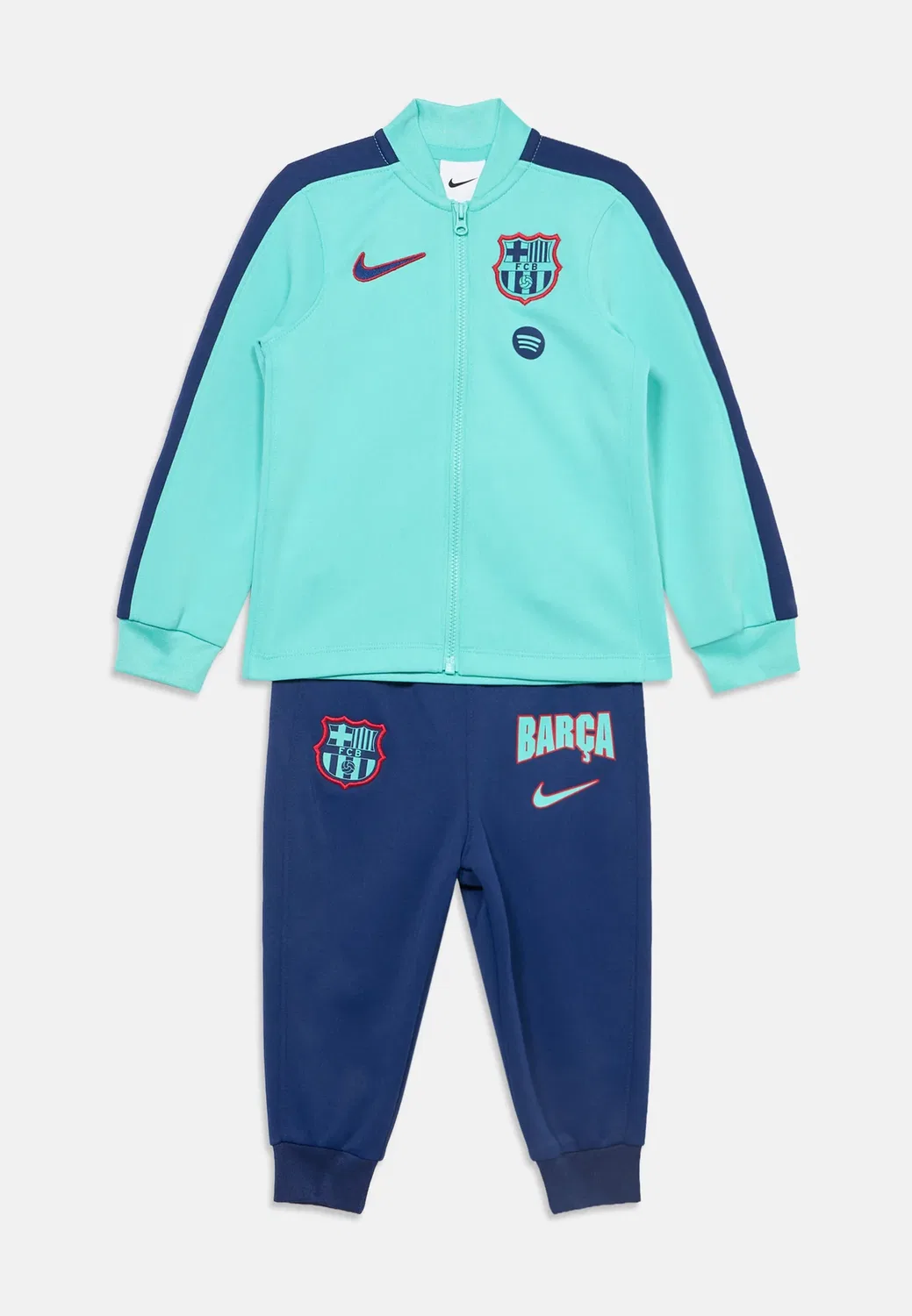 Детский спортивный костюм "Барселона" унисекс" Nike Performance, Green Frost/Loyal Blue/Gym Red