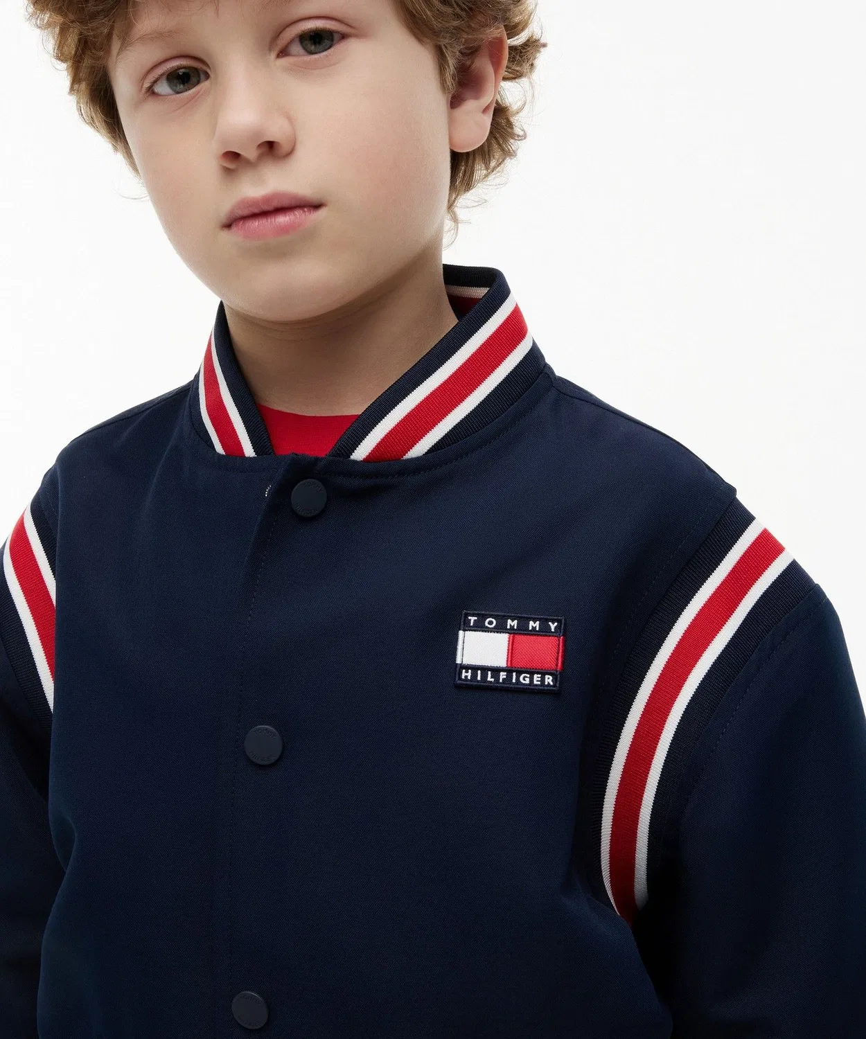 Детская куртка-бомбер с капюшоном TOMMY HILFIGER, Navy — фото 3