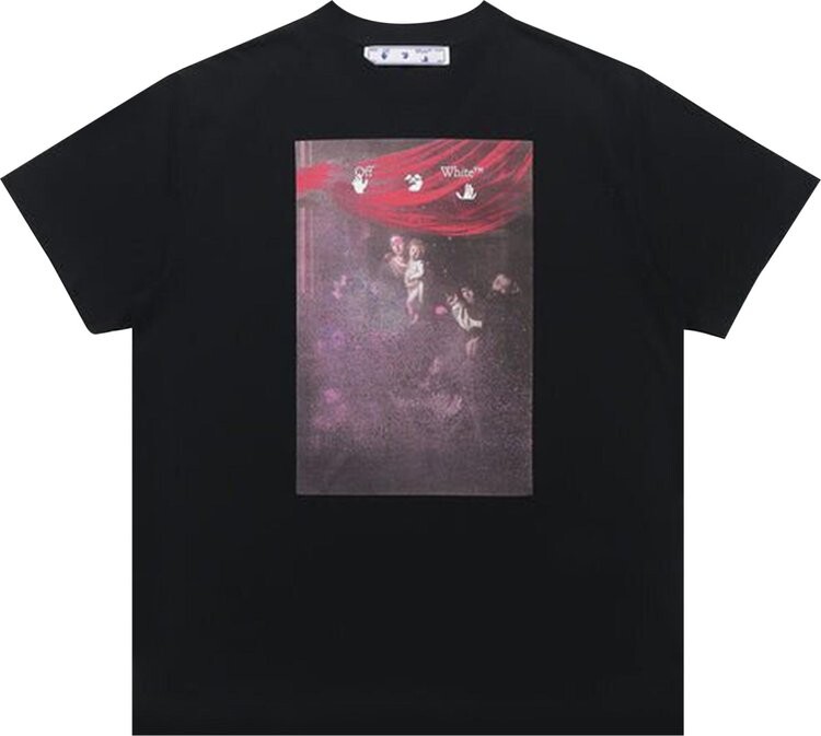 

Футболка Off-White Sprayed Caravaggio Short-Sleeve Over Tee 'Black', черный