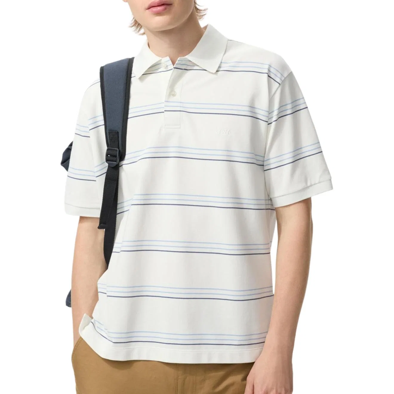 Поло X JW Anderson, мужское, UNIQLO, Ivory