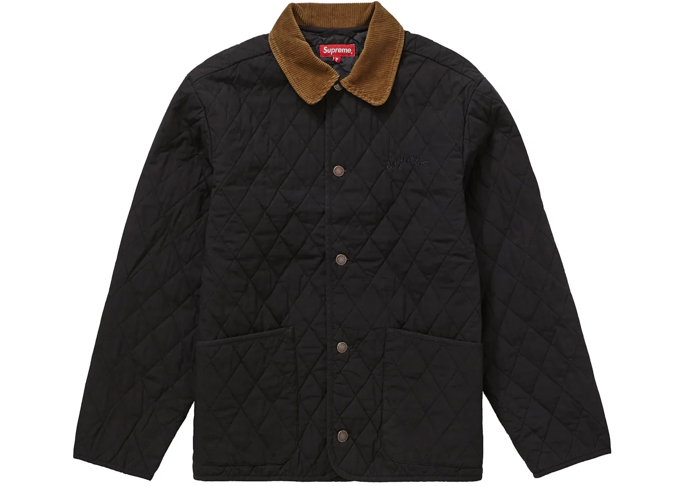 Мужская куртка с принтом Supreme Quilted Paisley Jacket, Black
