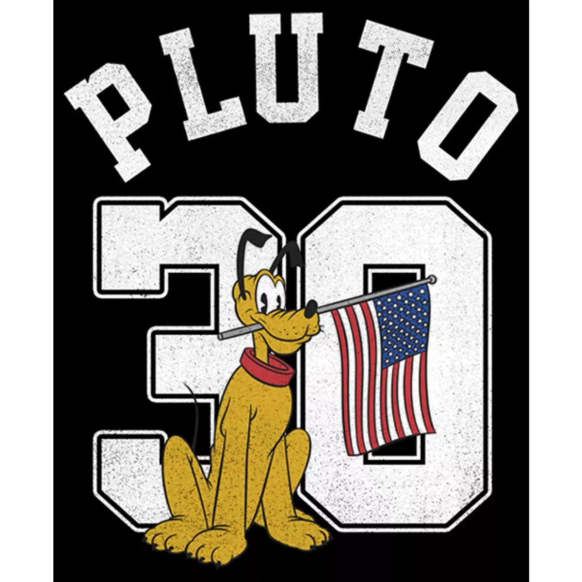 Детский худи с принтом Pluto 30 Mickey Mouse & Friends, Black — фото 2