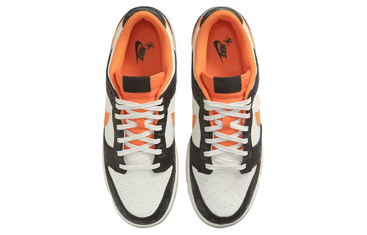 Кроссовки Nike Dunk Low Premium, белый/черный/оранжевый — фото 4