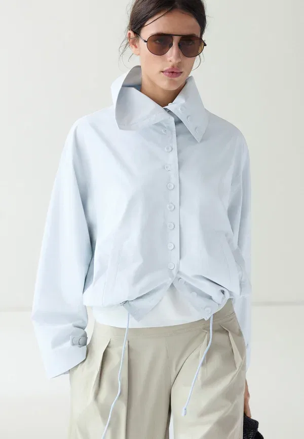 Куртка из хлопка Unisex - summer jacket Massimo Dutti, темно-синий — фото 3