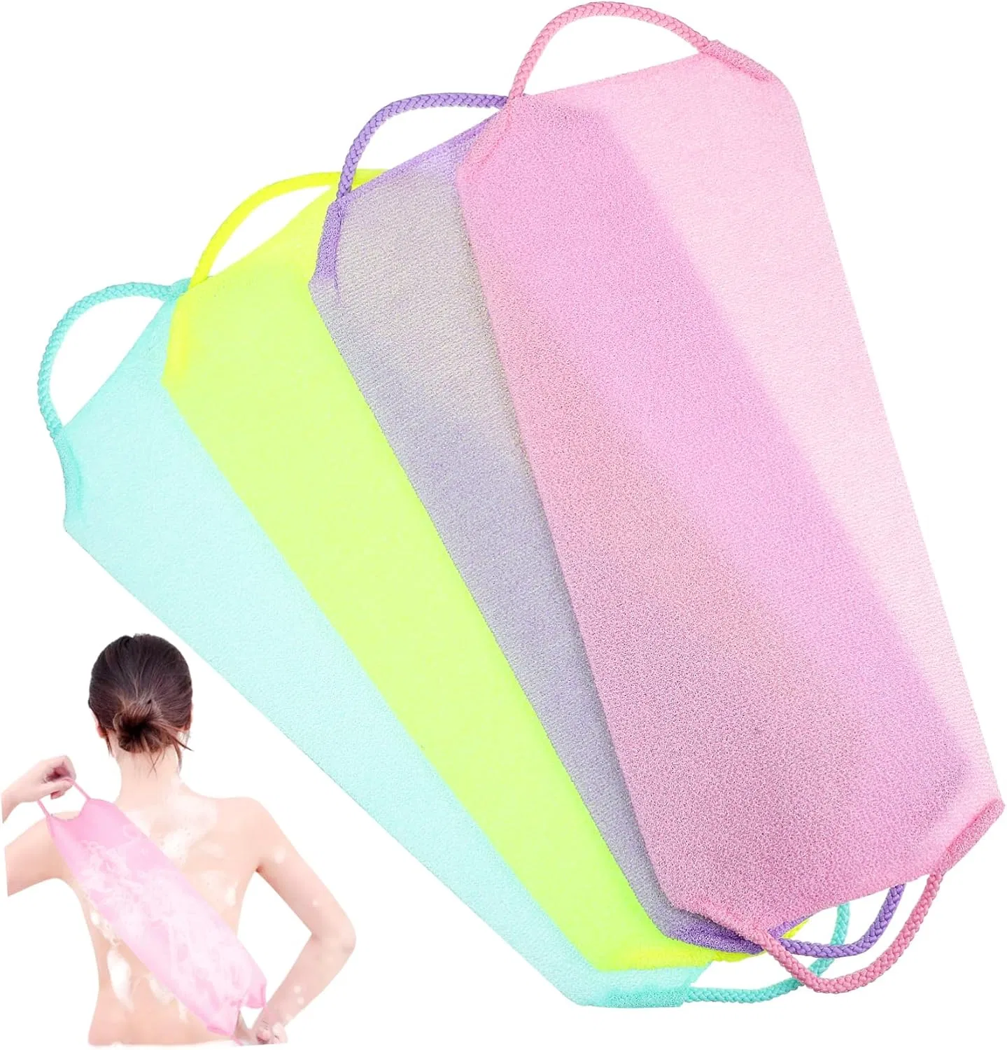 Мочалка для пилинга Ipetboom, 4 штуки, 46x20 см, Полиэстер