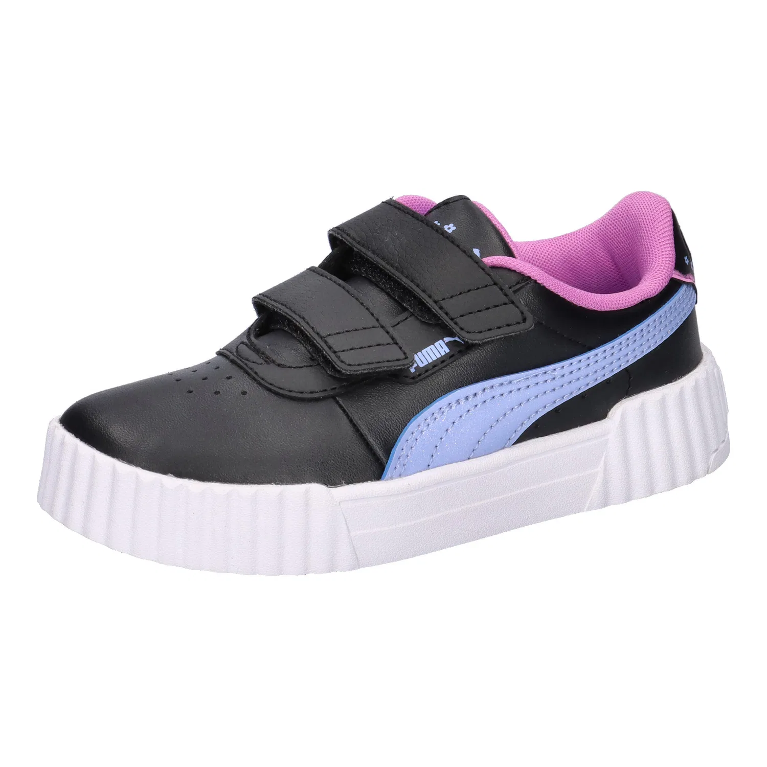 Детские кроссовки для девочек с принтом Carina 3.0 Jelly Heaven V Puma, Schwarz Konigliches Lila