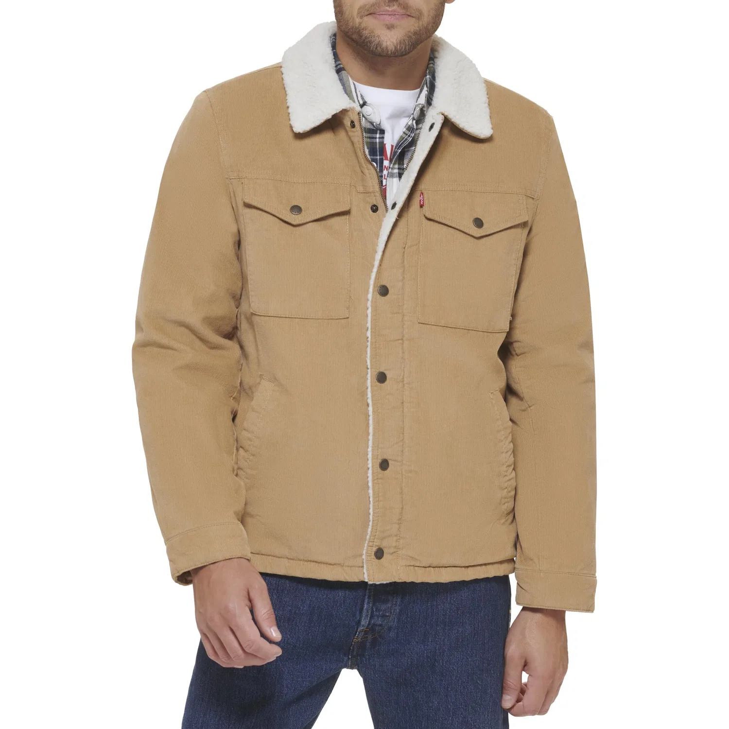 Мужская куртка-джинсовка с флисовой подкладкой Type 3 Levi's, 2-light brown