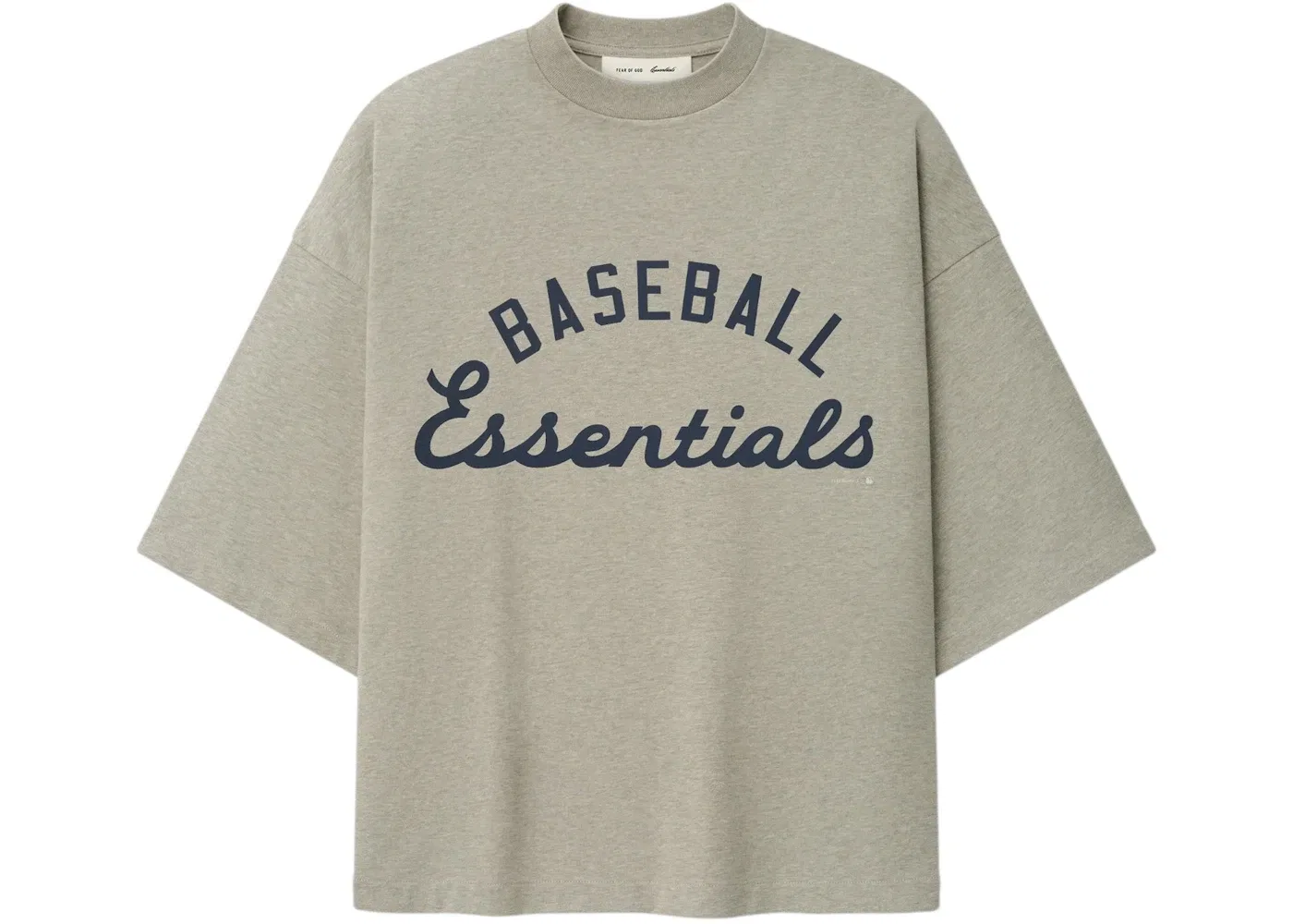 Мужская футболка с принтом Fear of God Essentials MLB Merch Tee, Seal Heather