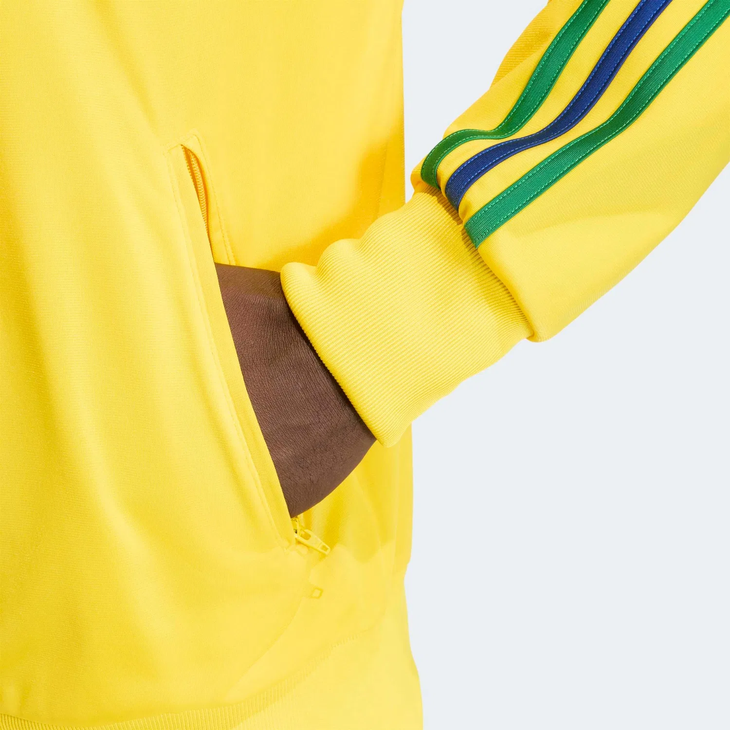 Мужская тренировочная куртка с воротником-стойкой Adidas Originals, Eqt Yellow/Green/Collegiate Royal — фото 4
