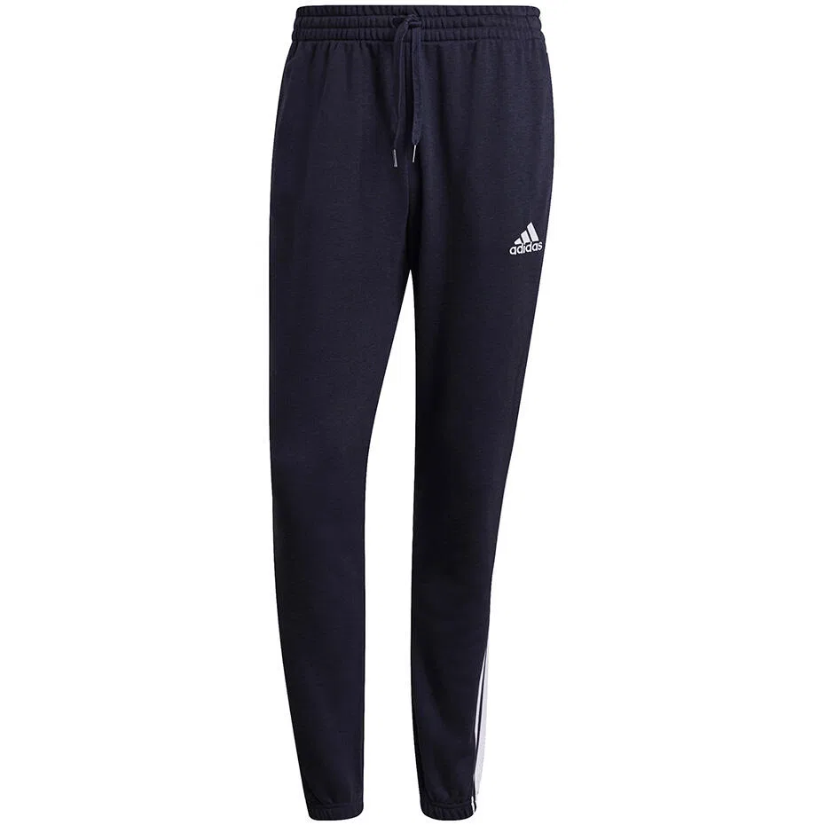 Мужские спортивные брюки с 3 полосками Essentials Tapered Elastic Cuff 3 Stripes Pant Adidas, Jeansblau — фото 2